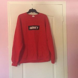 Soft red Honey crewneck